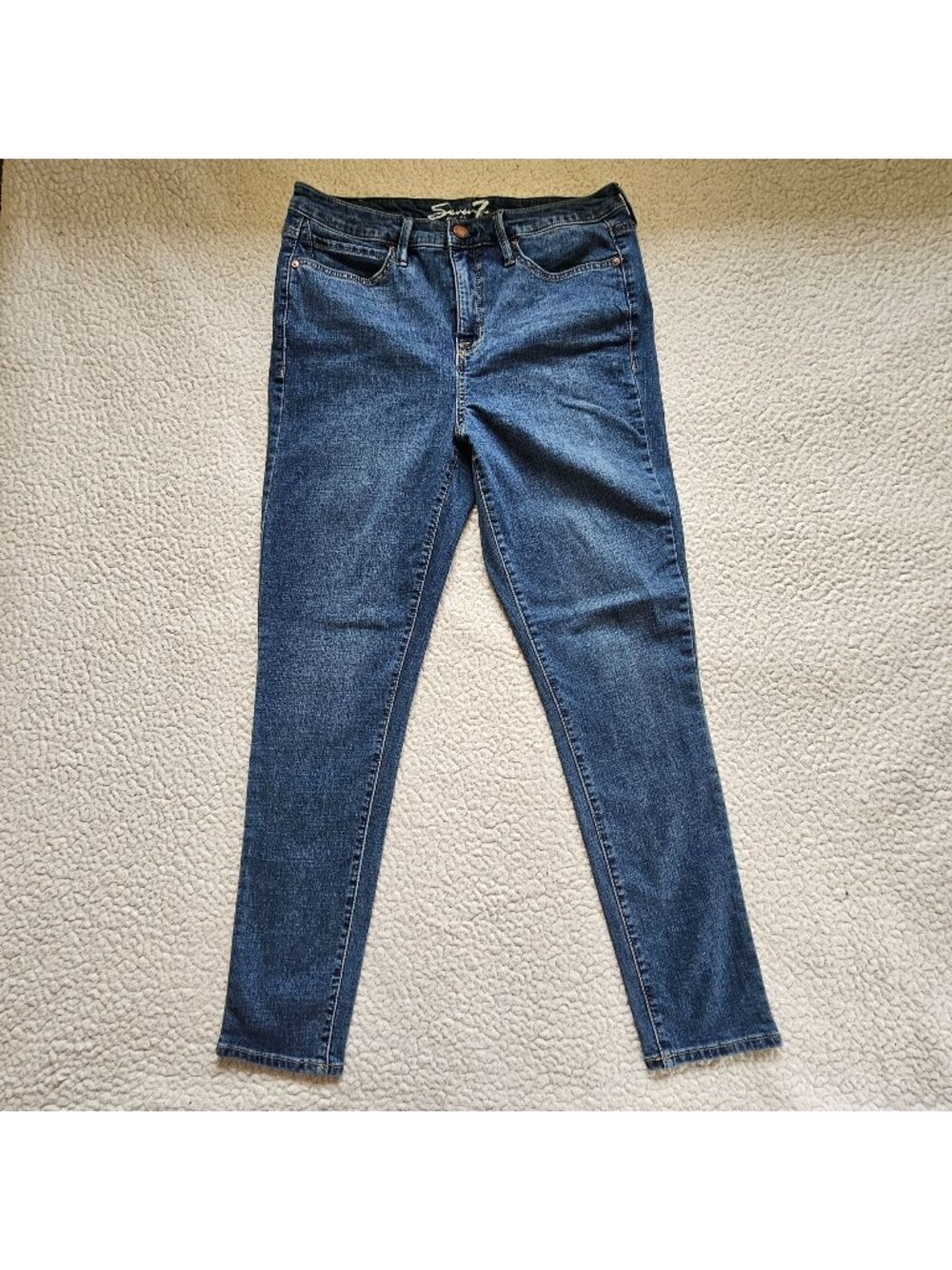 Seven7 Womens Skinny Jeans Size 8 Medium Wash Stretch Denim Comfortable Everyday